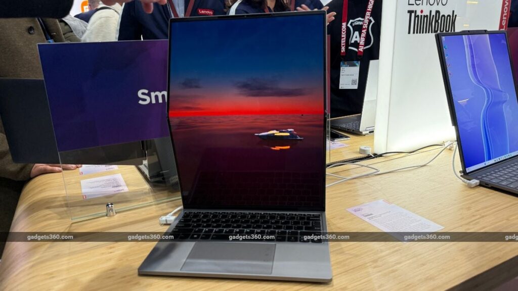 Lenovo ThinkBook “Codename Flip” AI PC Concept With a Foldable Display Showcased at MWC 2025