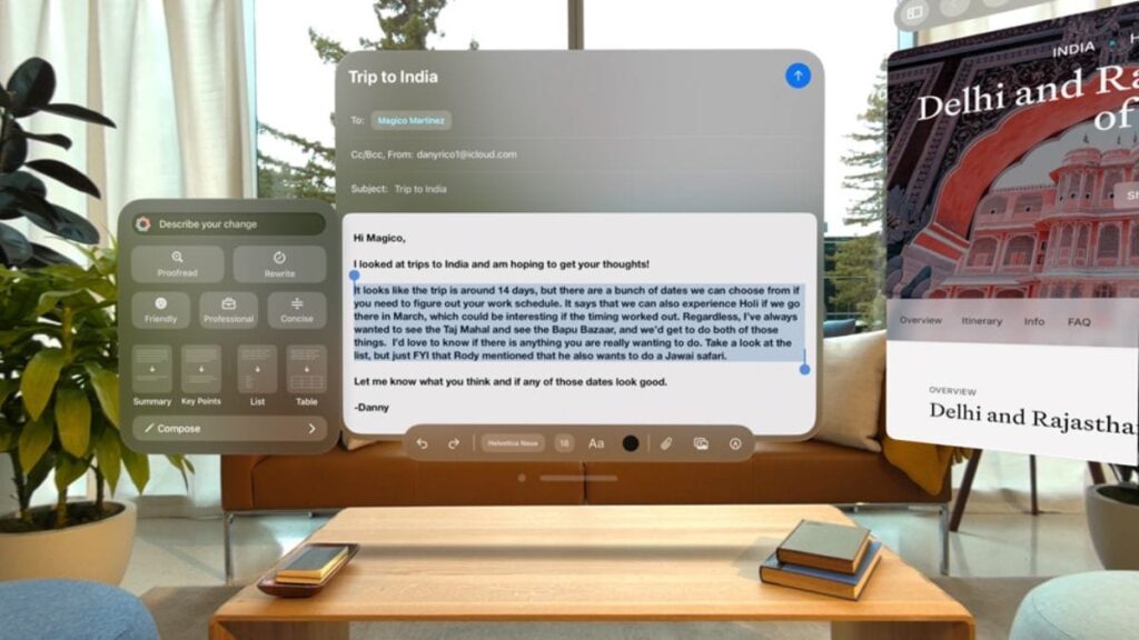 Apple Vision Pro Gets Apple Intelligence Capabilities and New Features With visionOS 2.4 Update Apple Vision Pro Gets Apple Intelligence Capabilities and New Features With visionOS 2.4 Update