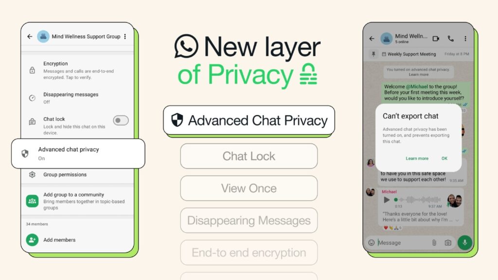 WhatsApp Adds Advanced Chat Privacy Feature to Block Chat Exports, Disable Automatic Media Downloads WhatsApp Adds Advanced Chat Privacy Feature to Block Chat Exports, Disable Automatic Media Downloads