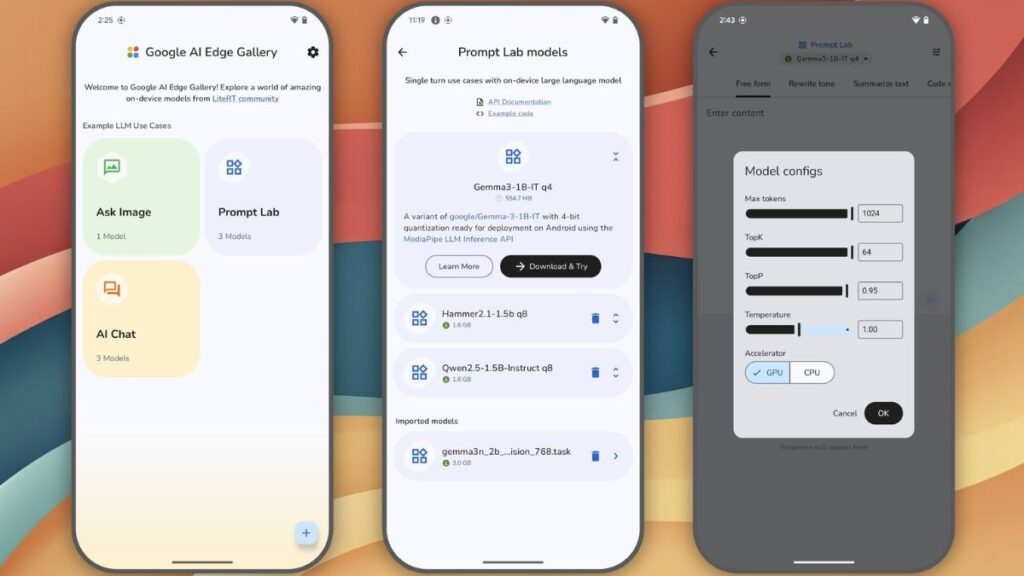Google AI Edge Gallery App That Can Run AI Models Locally Released on Android Google AI Edge Gallery App That Can Run AI Models Locally Released on Android